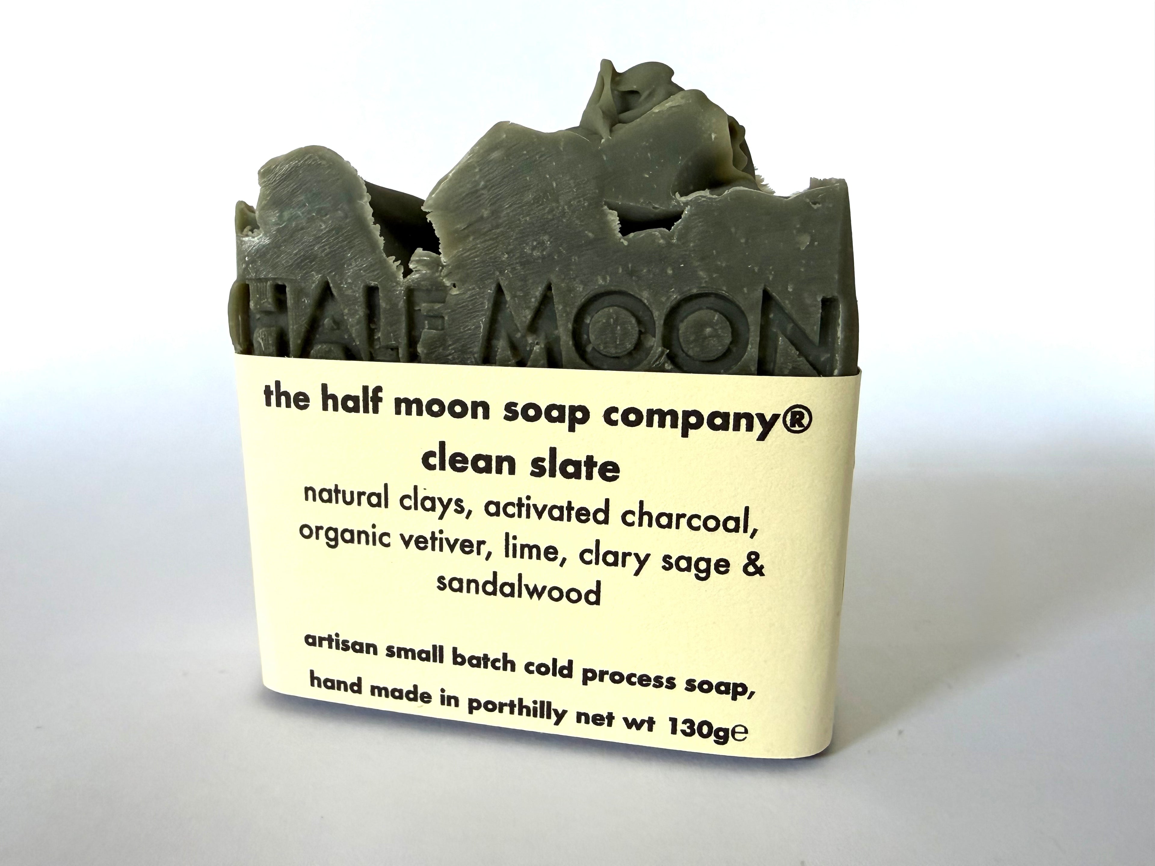 Artisan small batch soap bar, rugged to match the coast of North Cornwall. Smokey vetiver, creamy sandalwood, a heart of clary sage and a fresh splash of lime to finish.